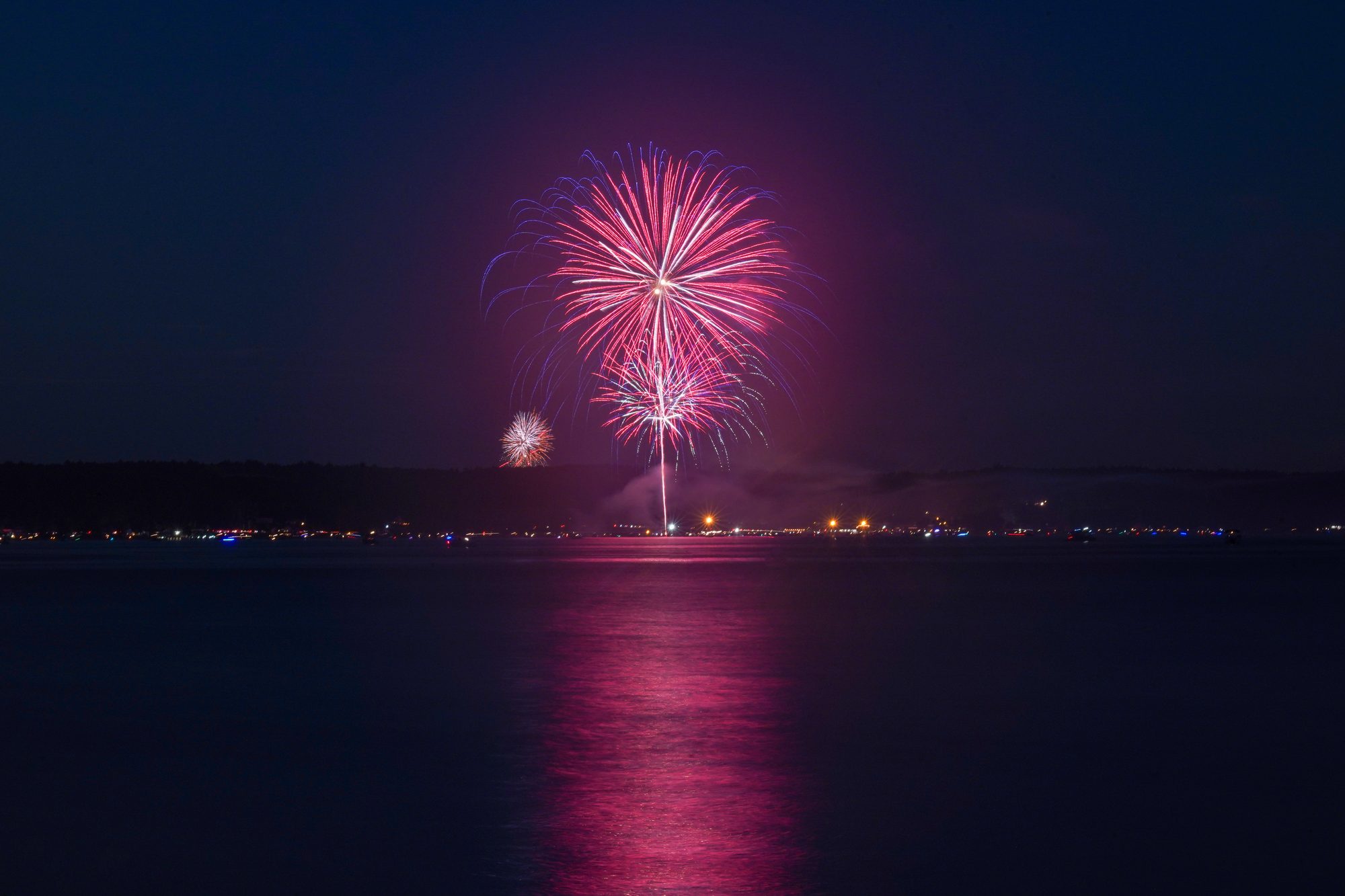 Fireworks long-exposure photography